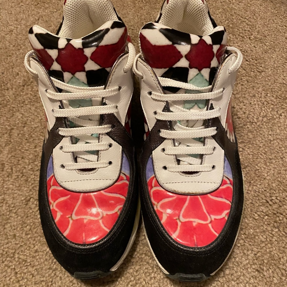 CHANEL Geometric Colorblock Sneakers